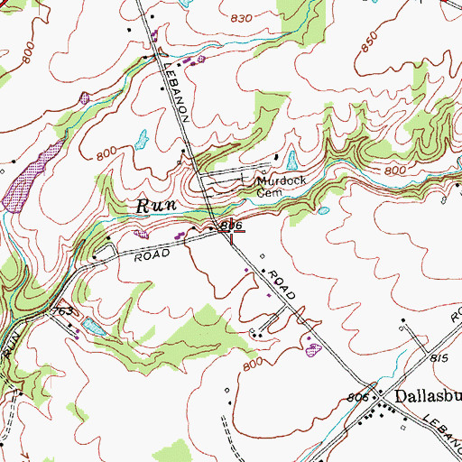 Topographic Map of Pleasant View School (historical), OH
