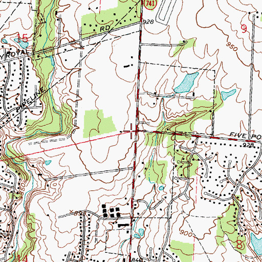 Topographic Map of School Number 8 (historical), OH