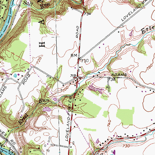 Topographic Map of Smith School (historical), OH