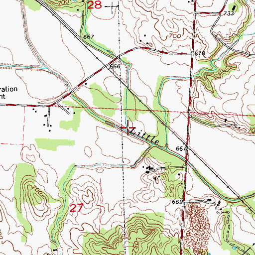 Topographic Map of Station Creek, OH