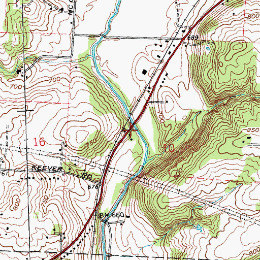 Topographic Map of Valley School (historical), OH