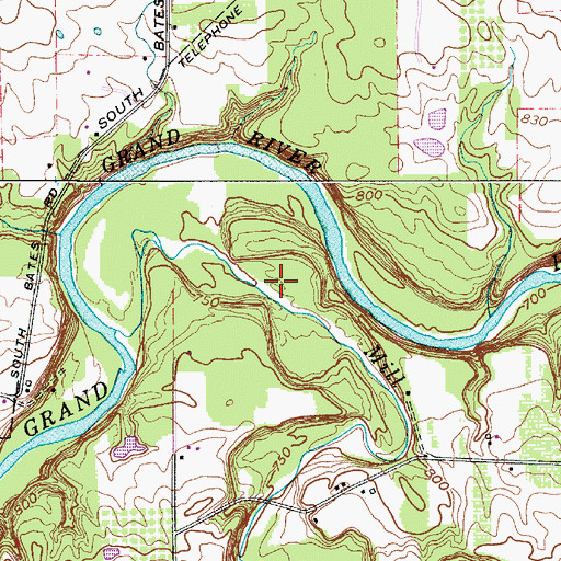 Topographic Map of Hogback Ridge Metropolitan Park, OH