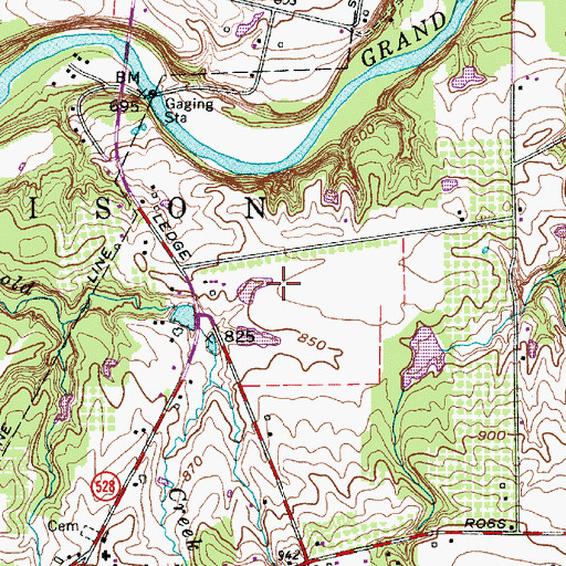 Topographic Map of Thunder Hill Country Club, OH