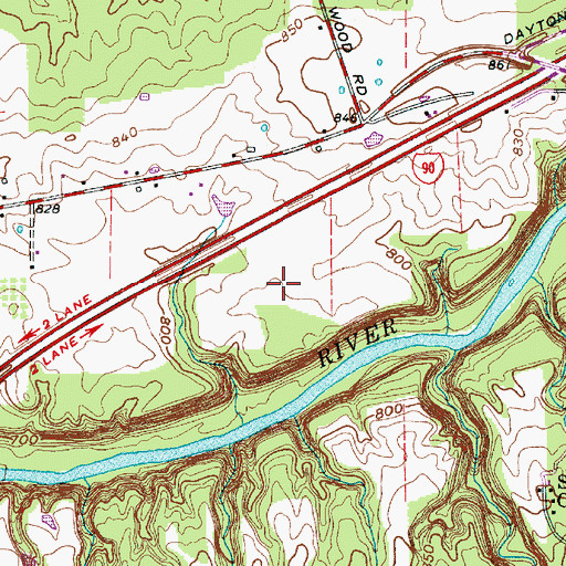 Topographic Map of River Road Park, OH