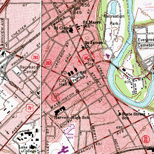Topographic Map of Victoria Place Park, OH
