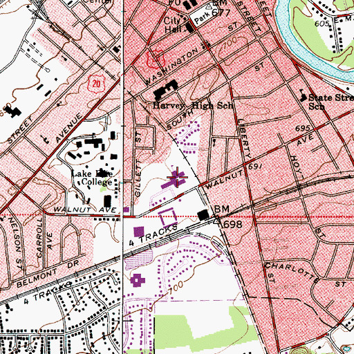 Topographic Map of Russell F Hobart Middle School, OH