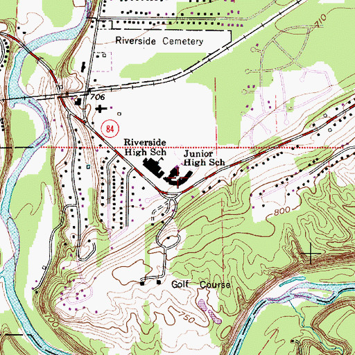 Topographic Map of John R Williams Junior High School, OH