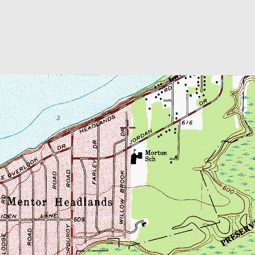 Topographic Map of Driftwood, OH