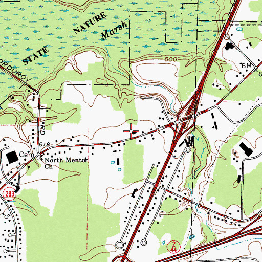 Topographic Map of Lake County Crippled Children and Adults Hospital, OH