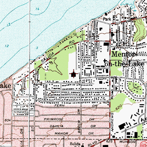 Topographic Map of Lake Elementary School, OH