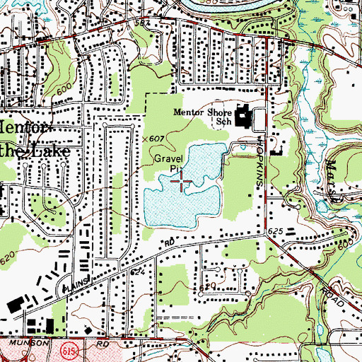 Topographic Map of Veterans Memorial Park, OH