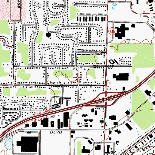 Topographic Map of Mentor Acres, OH