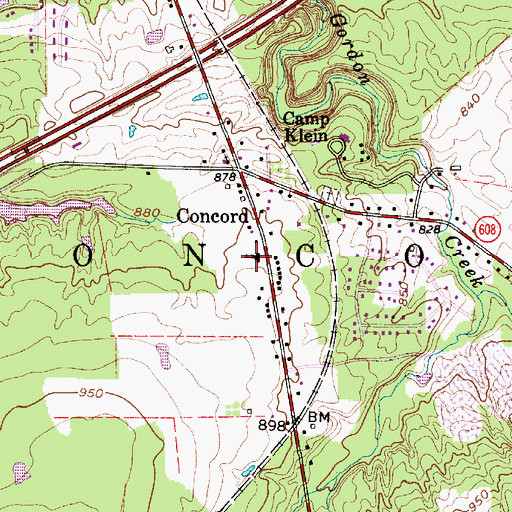 Topographic Map of Concord Elementary School, OH