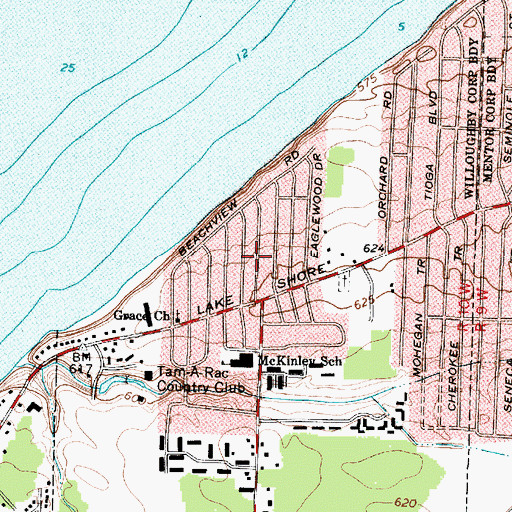 Topographic Map of Will-O-Bee on the Lake, OH