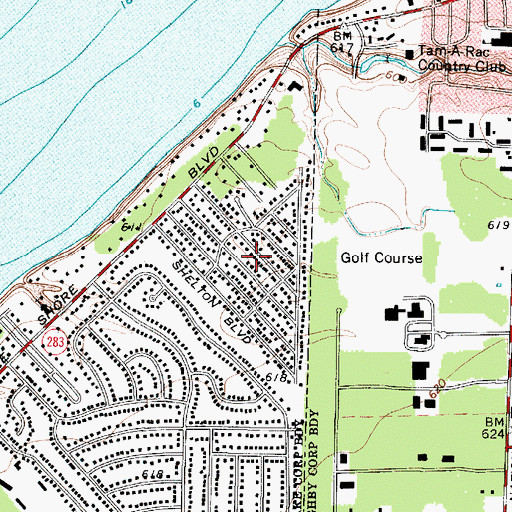 Topographic Map of Will-O-Way Beach, OH