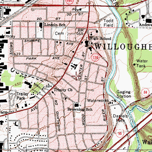 Topographic Map of Immaculate Conception School, OH