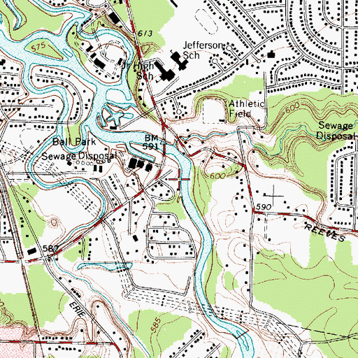 Topographic Map of Lakeshore Marina, OH