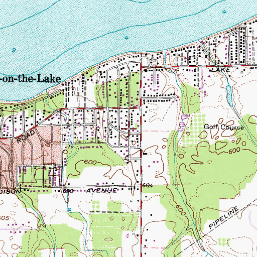 Topographic Map of Madison Beach, OH