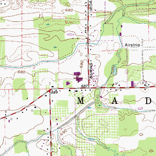 Topographic Map of Madison High School, OH