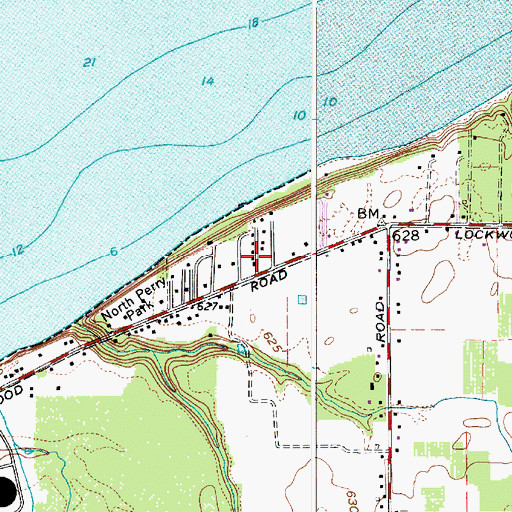 Topographic Map of Buena Vista Beach, OH