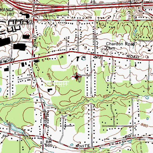 Topographic Map of Cricket Lane Elementary School, OH