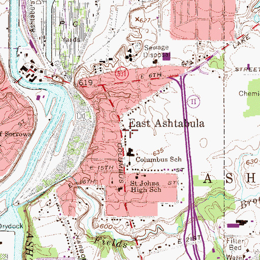Topographic Map of Massucci Field, OH