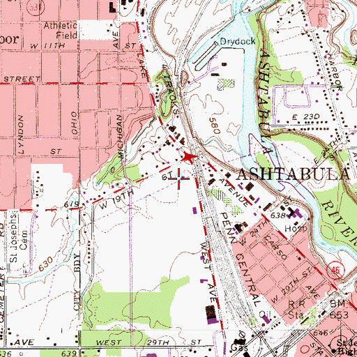 Topographic Map of Smith Park, OH