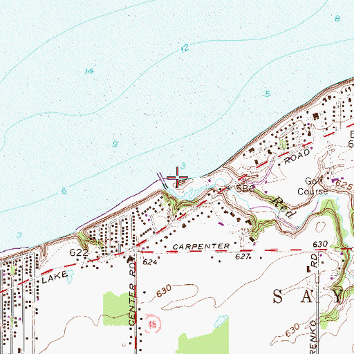 Topographic Map of Red Brook Boat Dock, OH