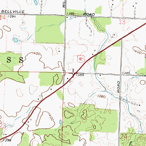 Topographic Map of Miracle School (historical), OH