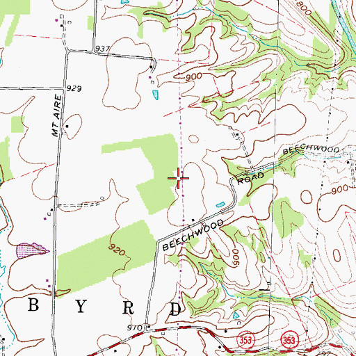 Topographic Map of Beechwood School (historical), OH