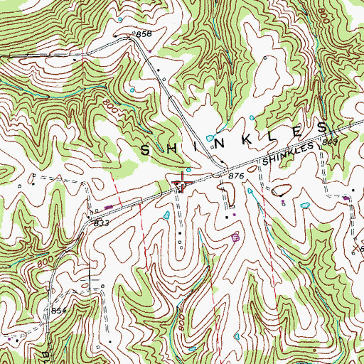 Topographic Map of Buckeye School (historical), OH