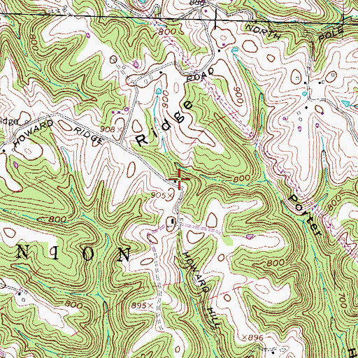 Topographic Map of Buckeye School (historical), OH