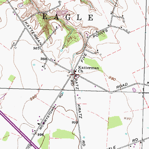 Topographic Map of Coddaman School (historical), OH