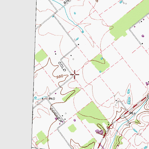 Topographic Map of Cold Corner School (historical), OH