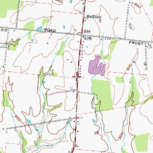 Topographic Map of Donaldson School (historical), OH