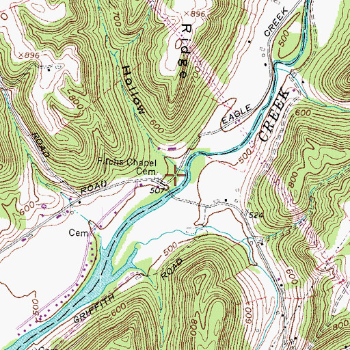 Topographic Map of Fitch School (historical), OH