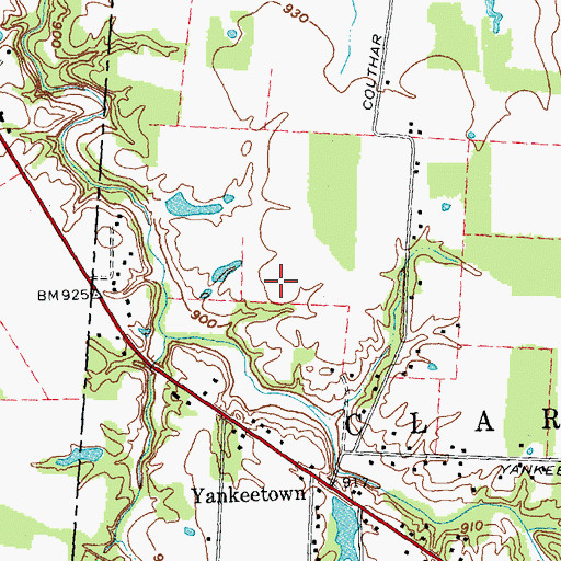 Topographic Map of Friendly Meadows Golf Course, OH