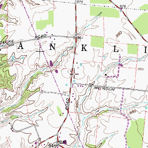 Topographic Map of Grange Hall School (historical), OH