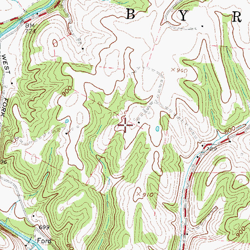 Topographic Map of Hilltop School (historical), OH