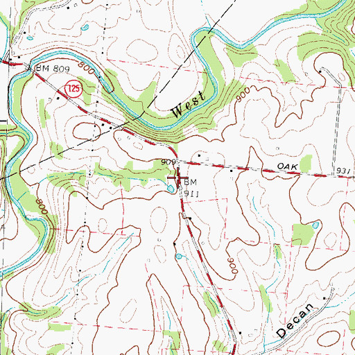 Topographic Map of Joint School Number 1 (historical), OH