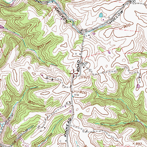 Topographic Map of Kinkead School (historical), OH