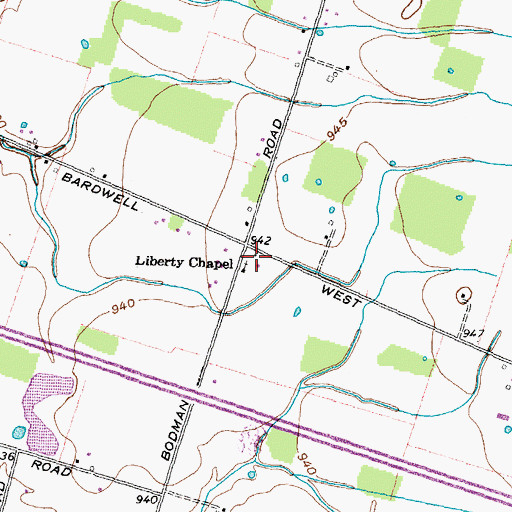 Topographic Map of Liberty School (historical), OH