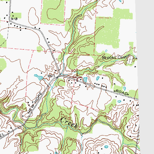 Topographic Map of Mount Liberty School (historical), OH