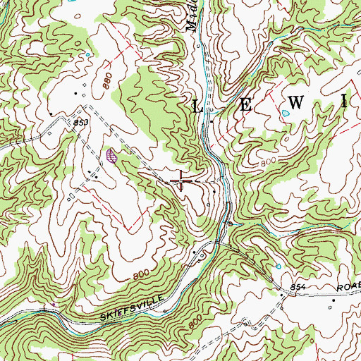 Topographic Map of Mount Vernon School (historical), OH