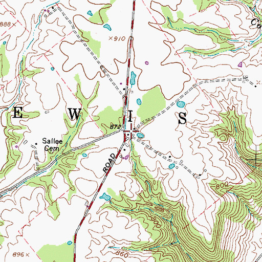 Topographic Map of Oak Grove School (historical), OH