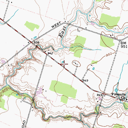 Topographic Map of Patton School (historical), OH