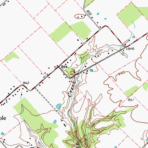 Topographic Map of Pride Hill School (historical), OH