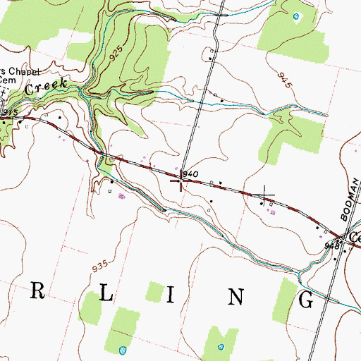 Topographic Map of Ross School (historical), OH