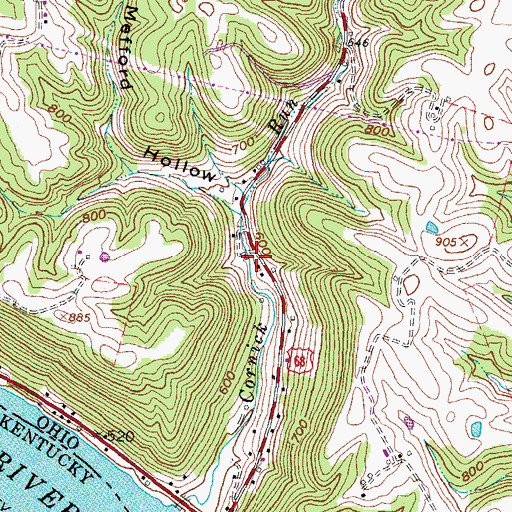 Topographic Map of Rossman School (historical), OH