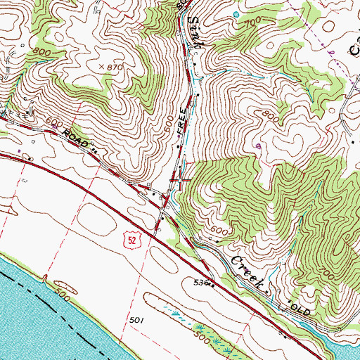 Topographic Map of Sink Creek School (historical), OH
